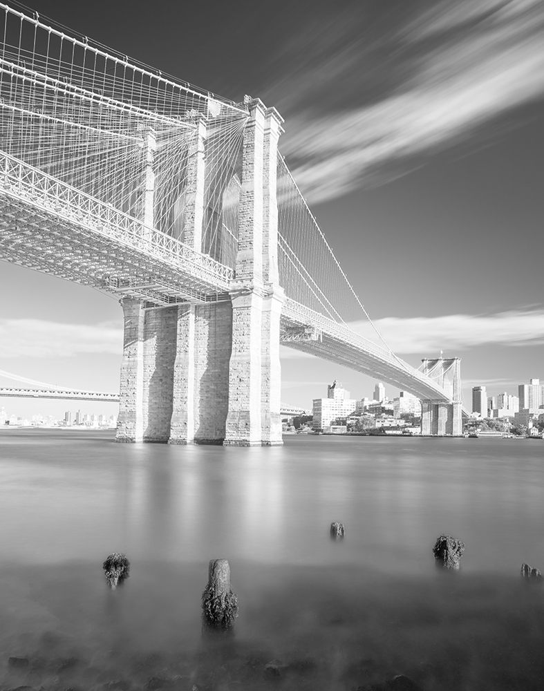 Brooklyn Bridge Black and White art print by Marek Masik for $57.95 CAD