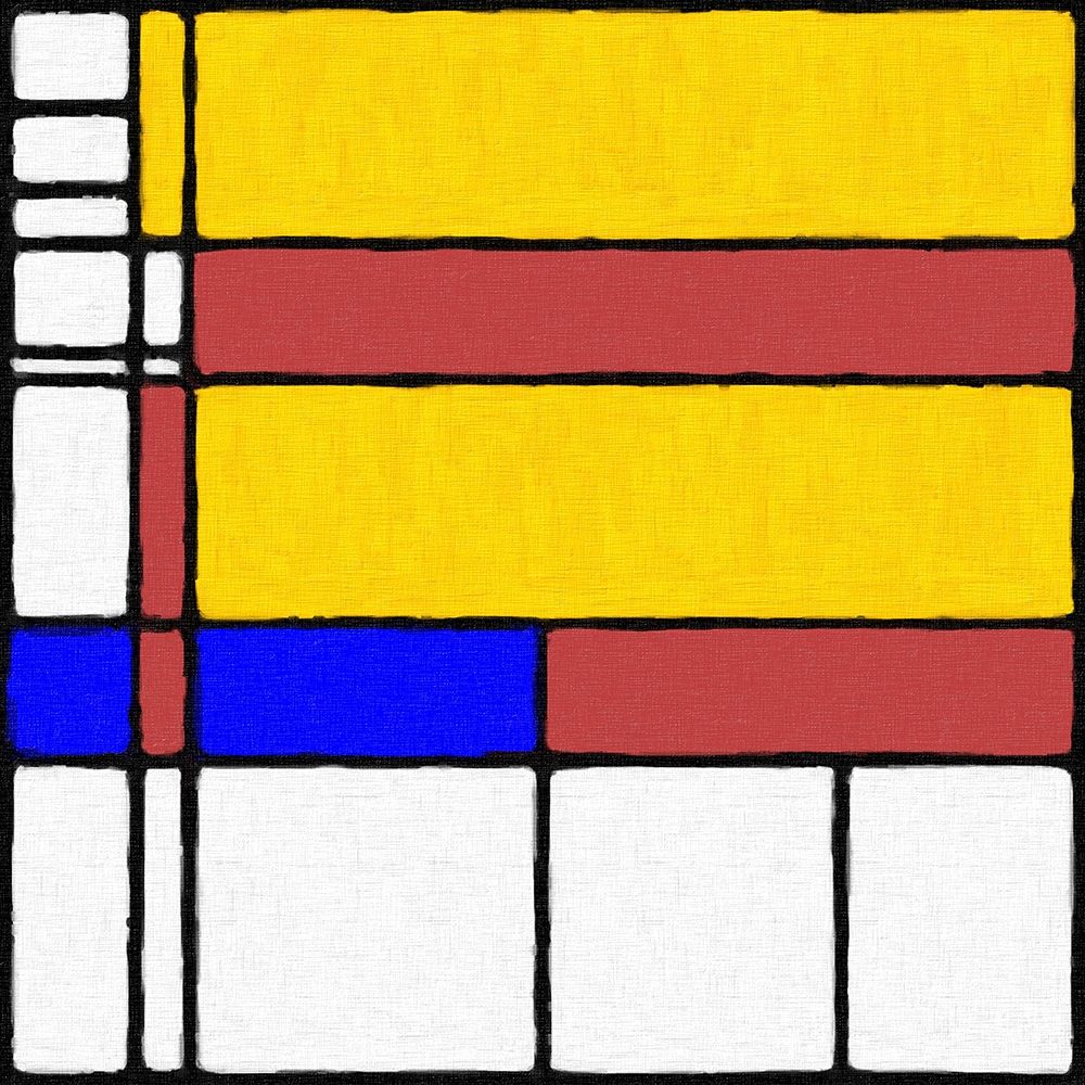 Abstract Modern in Mondrian Style art print by Anthony Mcaulay for $57.95 CAD