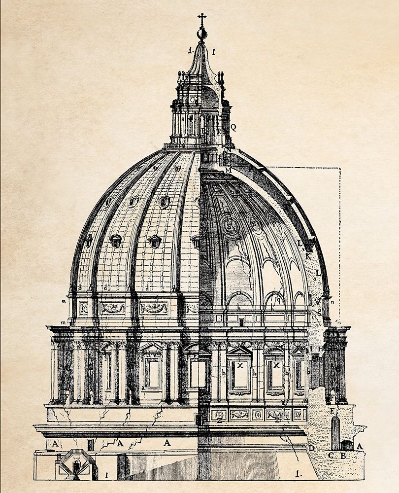 Cupola of the San Pietro art print by Anonymous for $57.95 CAD