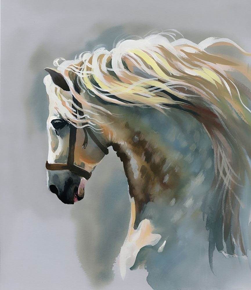 White Stallion Painting art print by N. Starovoitova for $57.95 CAD
