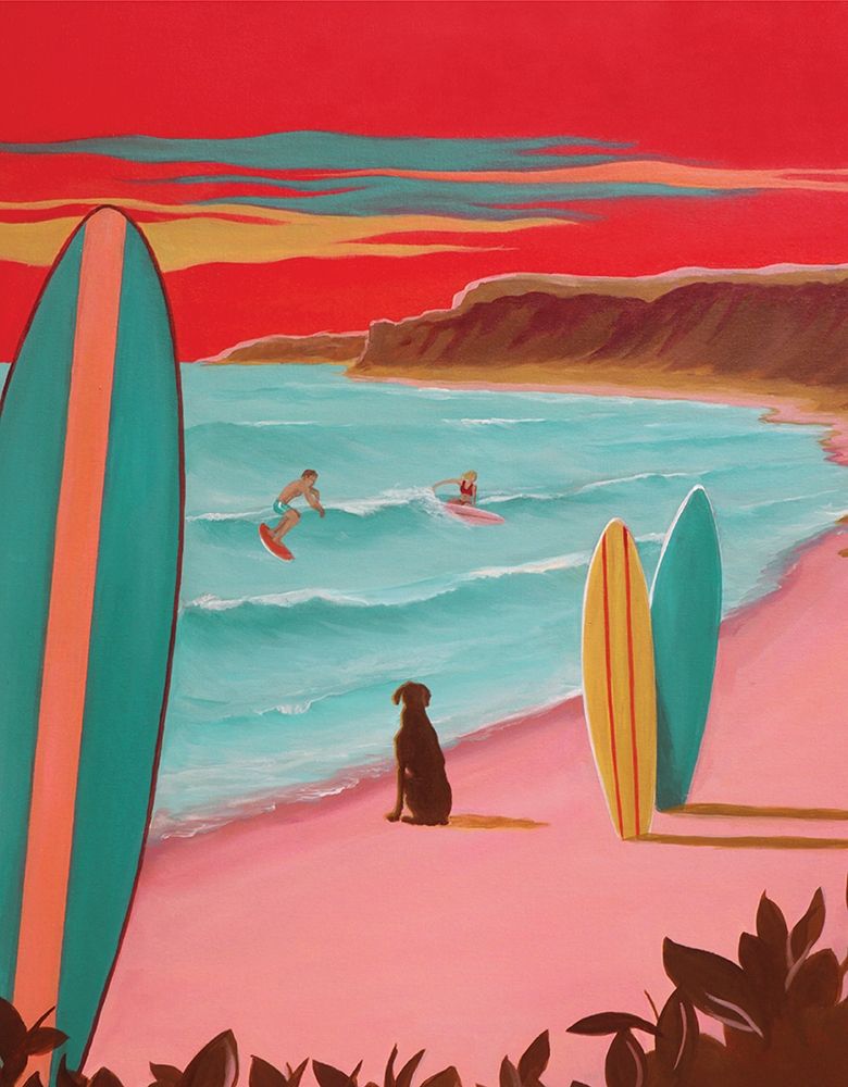 Ditch Plains Surf art print by Carol Saxe for $57.95 CAD