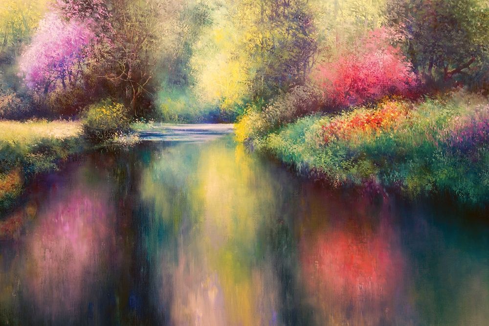 Spring Meadow with Creek art print by Giorgio Rossi for $57.95 CAD