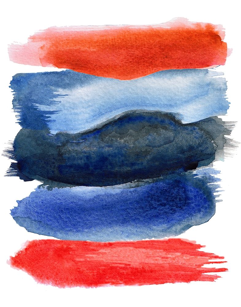 Brushstroke Red and Blue art print by Inuit for $57.95 CAD