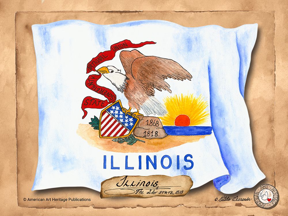Illinois-Solo with background art print by Natalie Alexander for $57.95 CAD