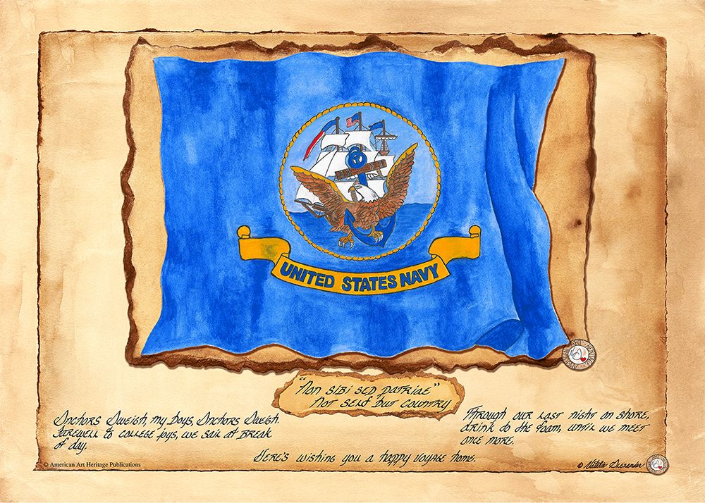 Navy Flag USA art print by Natalie Alexander for $57.95 CAD