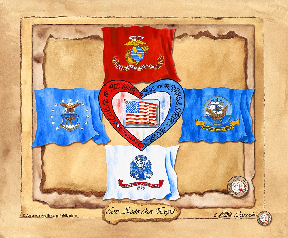 God Bless Our Troops art print by Natalie Alexander for $57.95 CAD