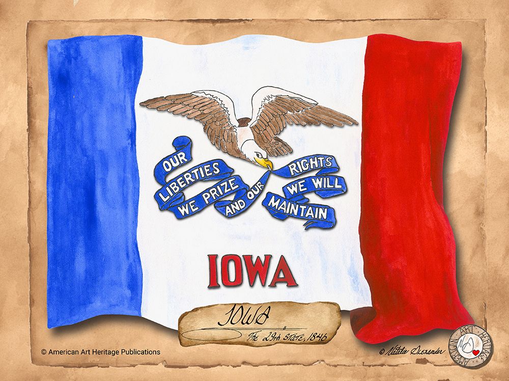 Iowa-Solo with background art print by Natalie Alexander for $57.95 CAD