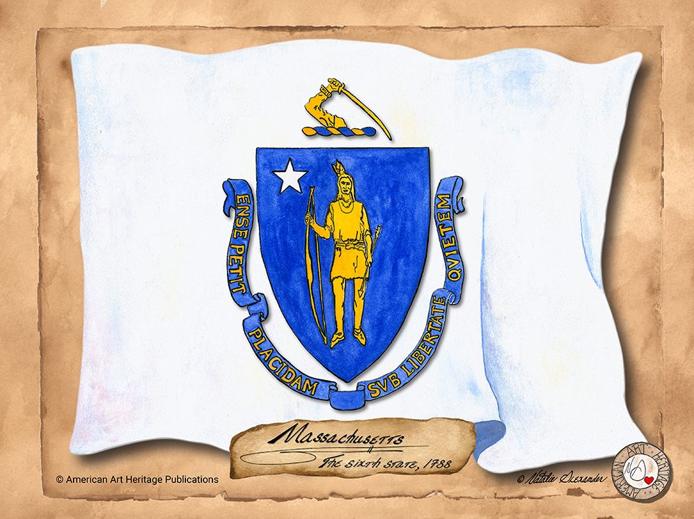Massachusetts-Solo with background art print by Natalie Alexander for $57.95 CAD