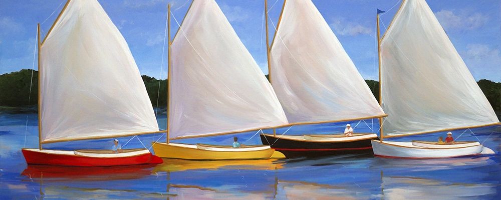 Colored Catboats art print by Carol Saxe for $57.95 CAD