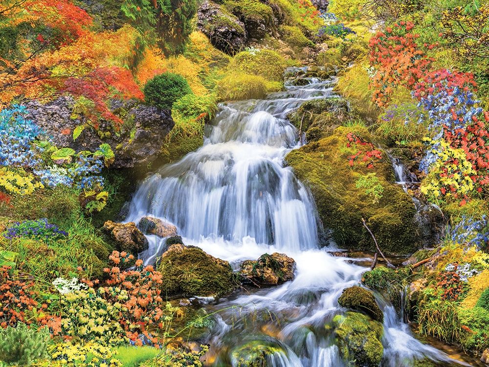 Country Stream In Bloom art print by Anonymous for $57.95 CAD