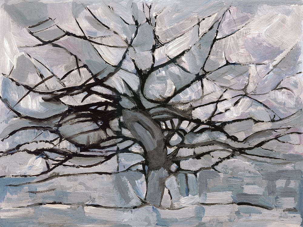 Grey Tree Abstract art print by Dorvard for $57.95 CAD