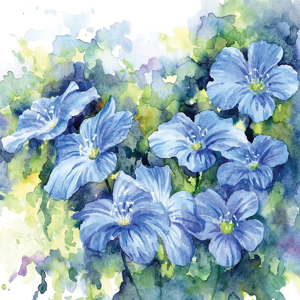 Spring Flowers in Blue art print by Anonymous for $57.95 CAD