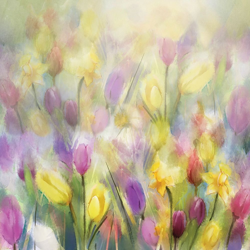 Daffodils and Tulips art print by N. Pommingmas for $57.95 CAD