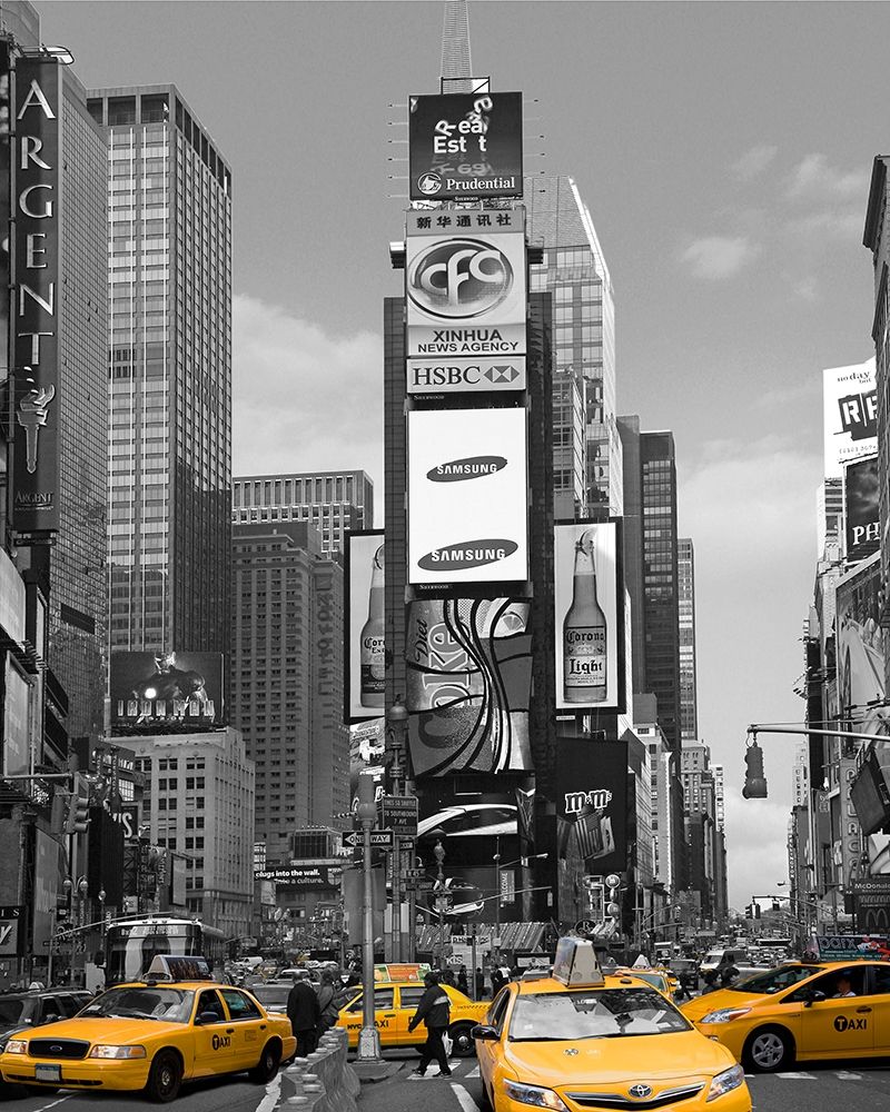 Yellow Cabs at Times Square North art print by Igor Maloratsky for $57.95 CAD