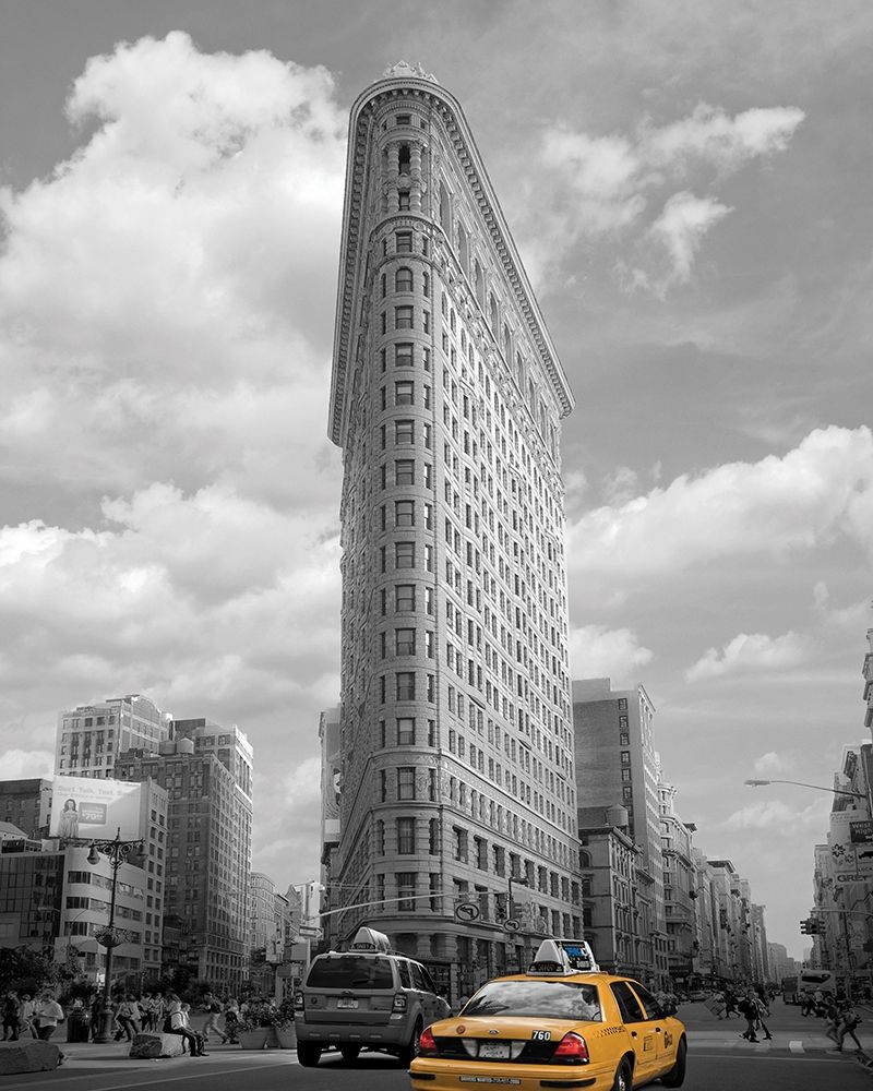 Yellow Cabs at Flatiron Building art print by Igor Maloratsky for $57.95 CAD