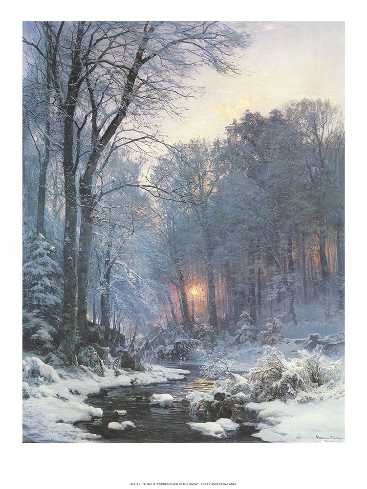 A Twilit Wooded River art print by Anderson Andersen-Lunby for $57.95 CAD