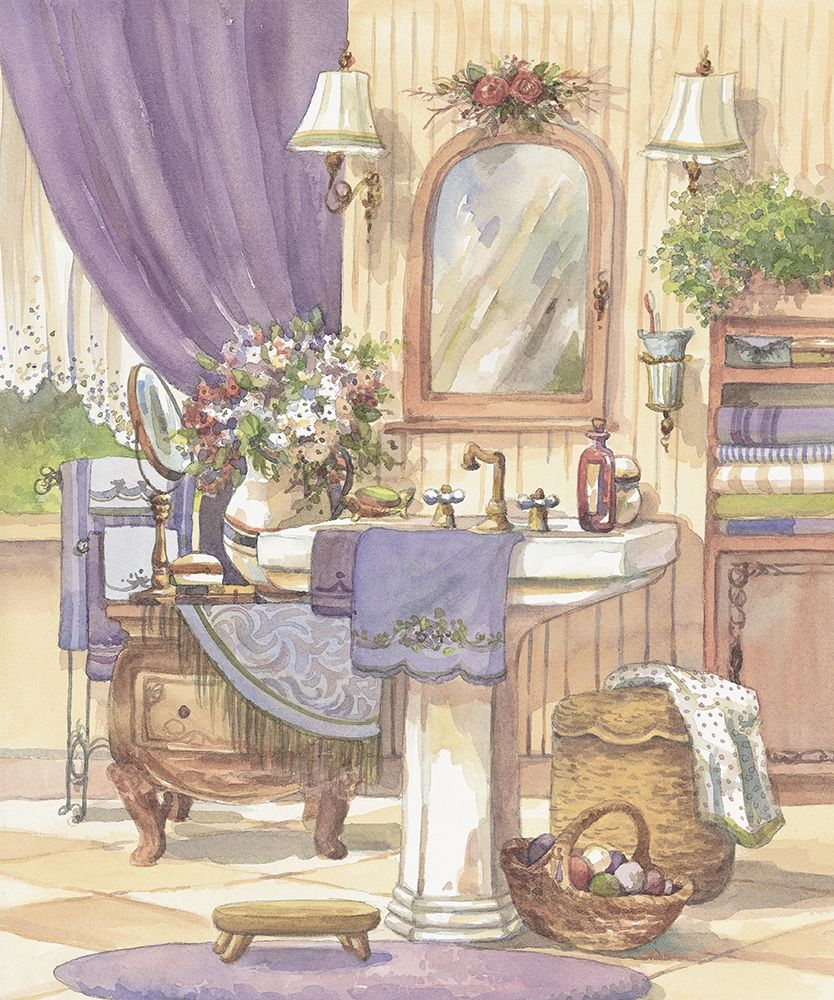 Victorian Bathroom II art print by Unknown for $57.95 CAD