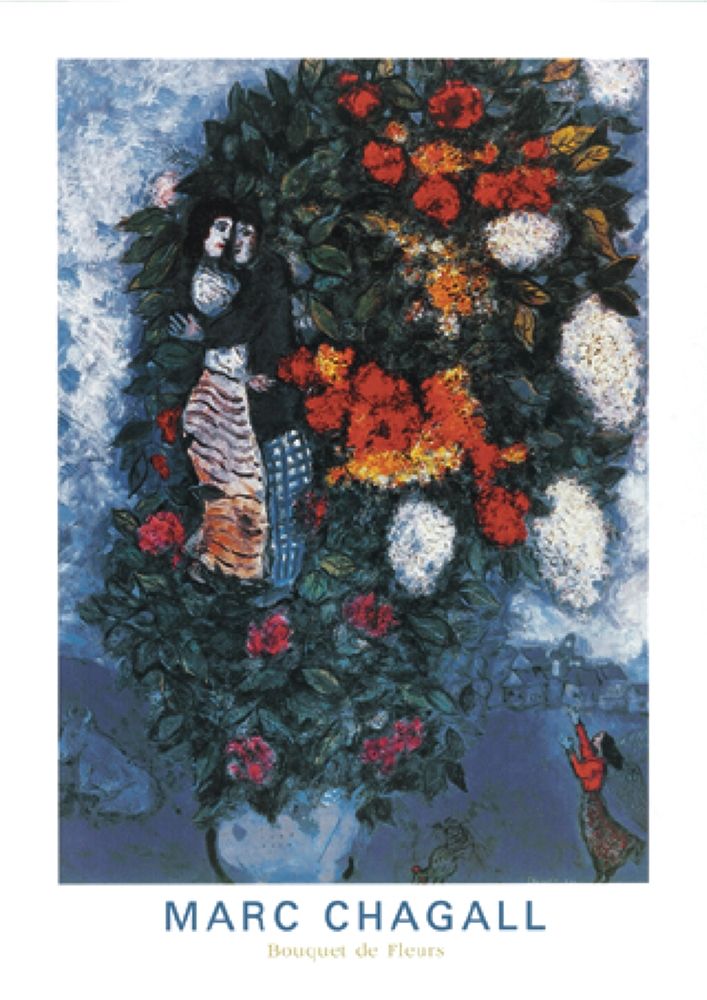 Bouquet art print by Chagall for $57.95 CAD