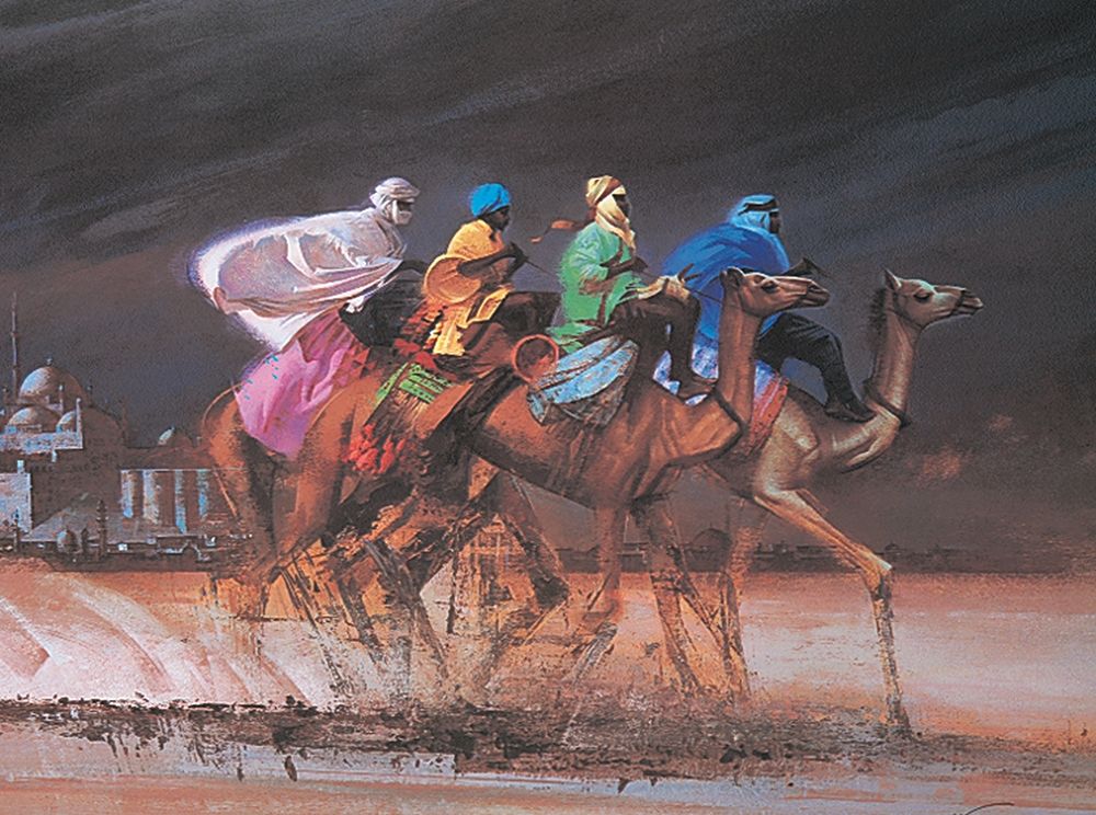 Camel Jockeys art print by Unknown for $57.95 CAD