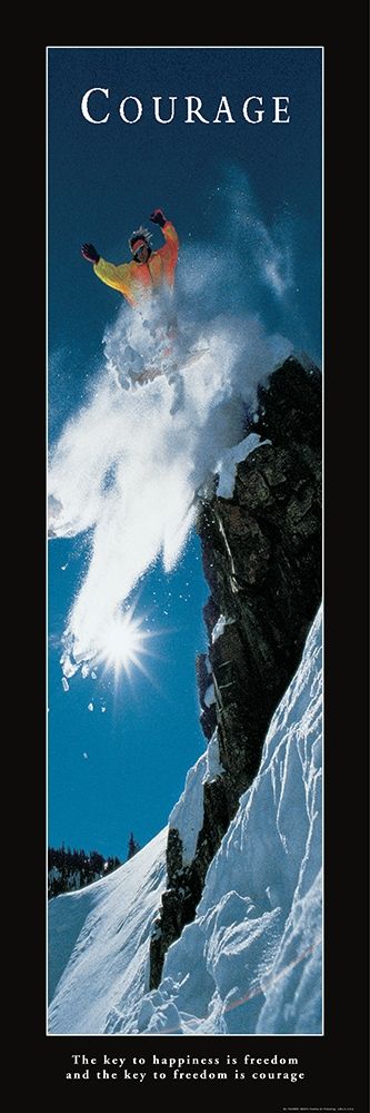 Courage - Snowboarder art print by Frontline for $57.95 CAD