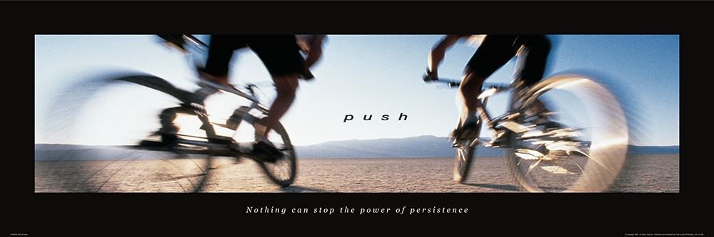 Push - Bicycle art print by Frontline for $57.95 CAD