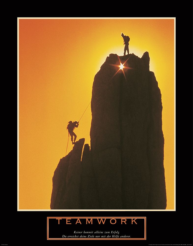 Teamwork - Sunset Climbers art print by Frontline for $57.95 CAD