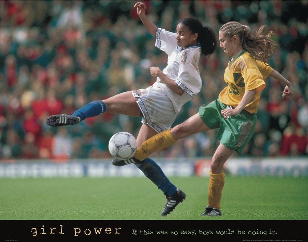 Girl Power - Soccer art print by Frontline for $57.95 CAD