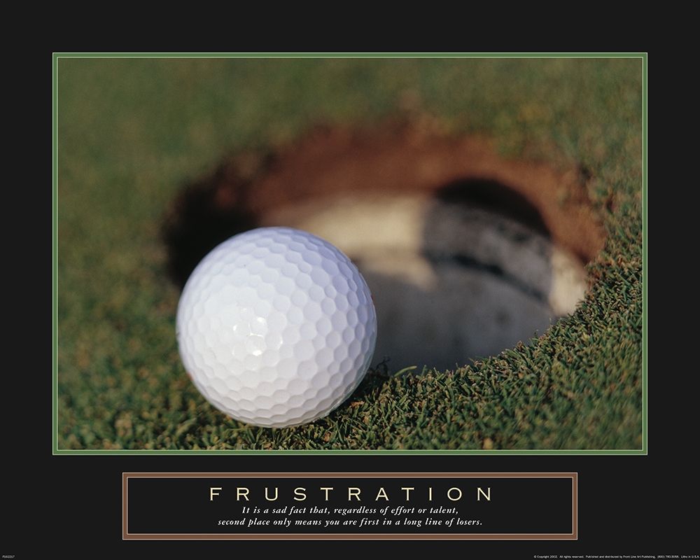 Frustration:golf art print by Frontline for $57.95 CAD
