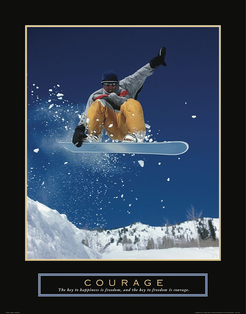 Courage - Snowboarding art print by Frontline for $57.95 CAD