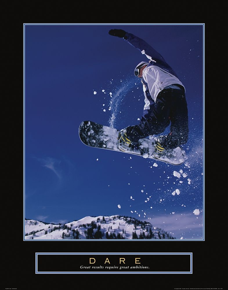Dare - Snowboarder art print by Frontline for $57.95 CAD