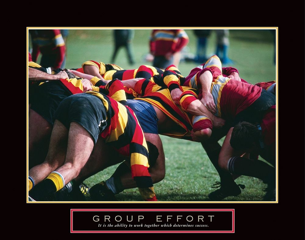 Group Effort - Rugby art print by Frontline for $57.95 CAD