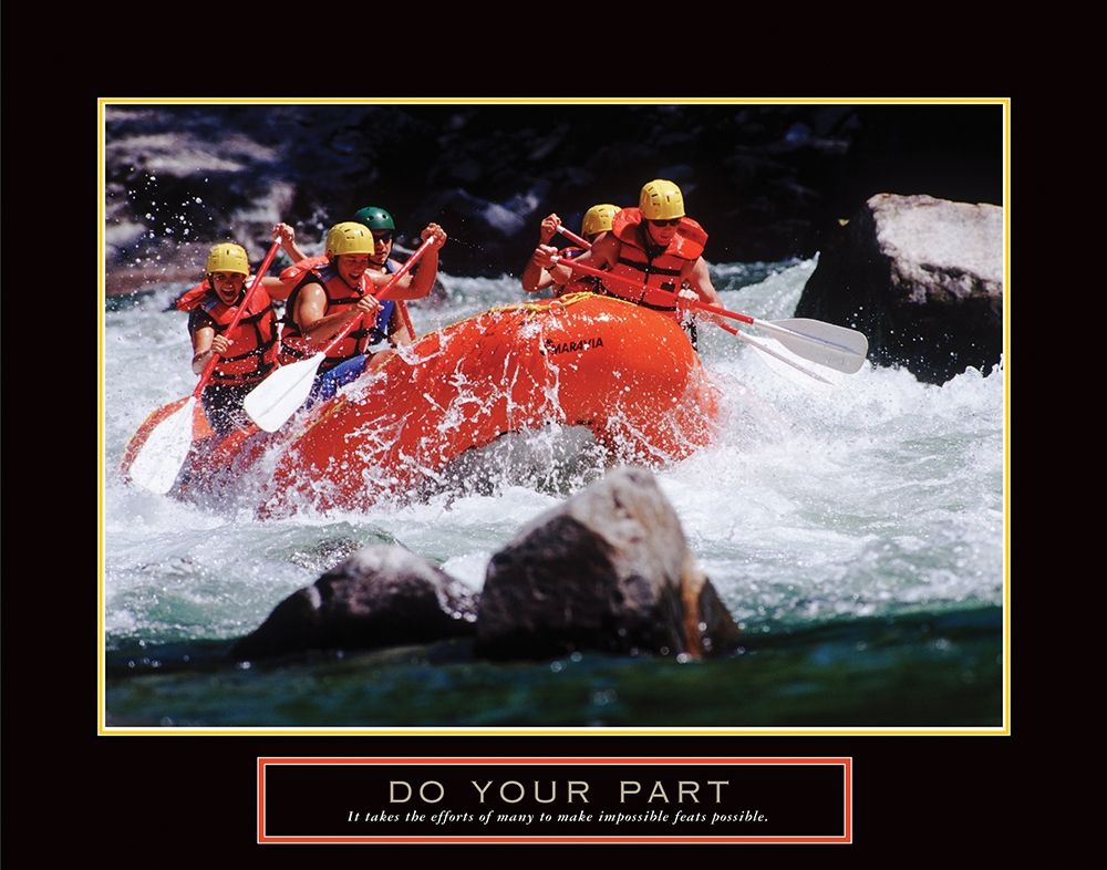 Do Your Part - Whitewater Rafting art print by Frontline for $57.95 CAD