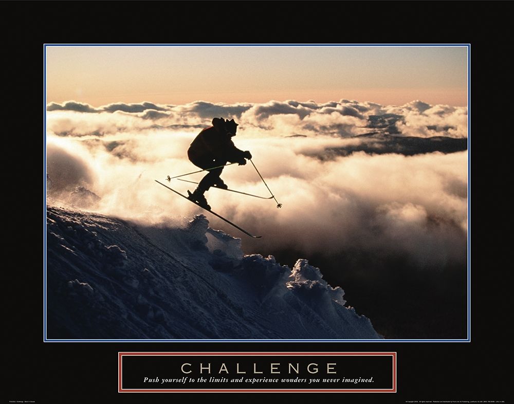 Challenge - Skier in Clouds art print by Frontline for $57.95 CAD
