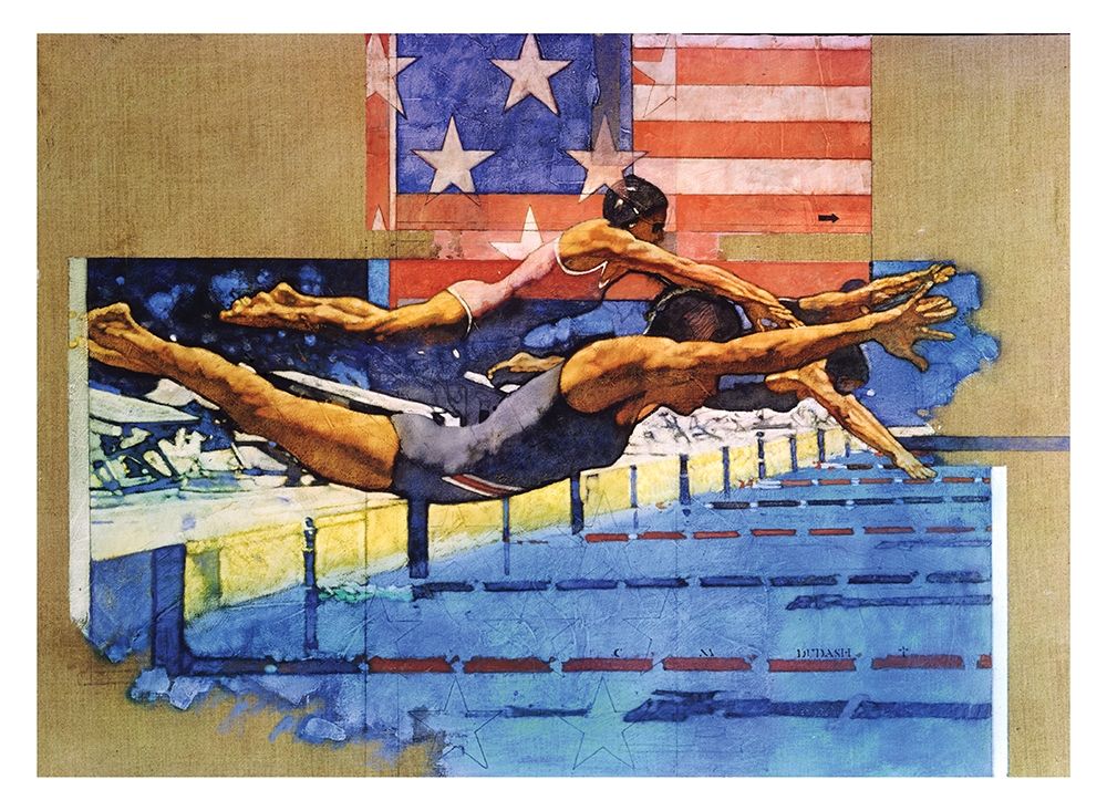Olympic Swimmers art print by Frontline for $57.95 CAD