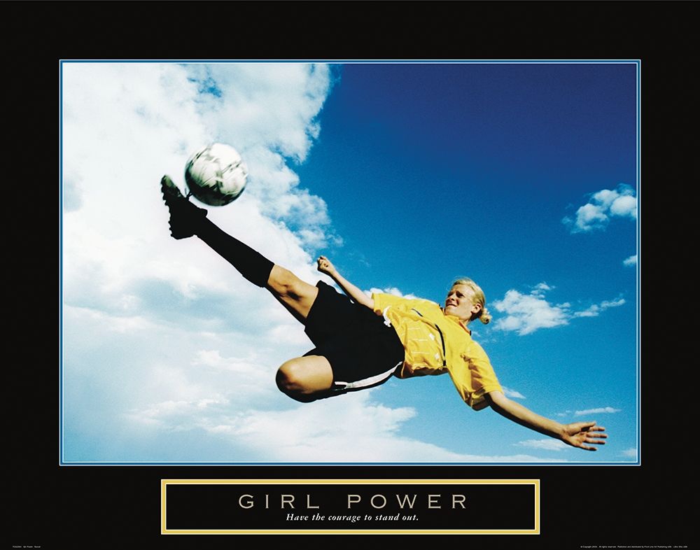 Girl Power - Soccer art print by Frontline for $57.95 CAD