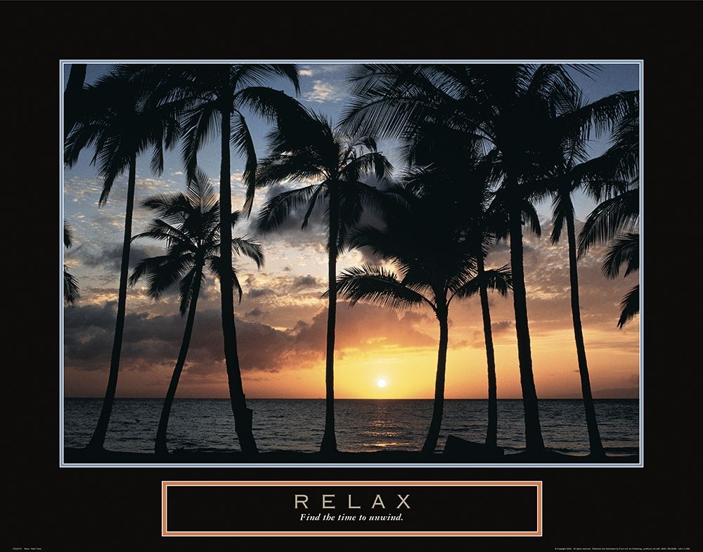 Relax - Palm Trees art print by Frontline for $57.95 CAD