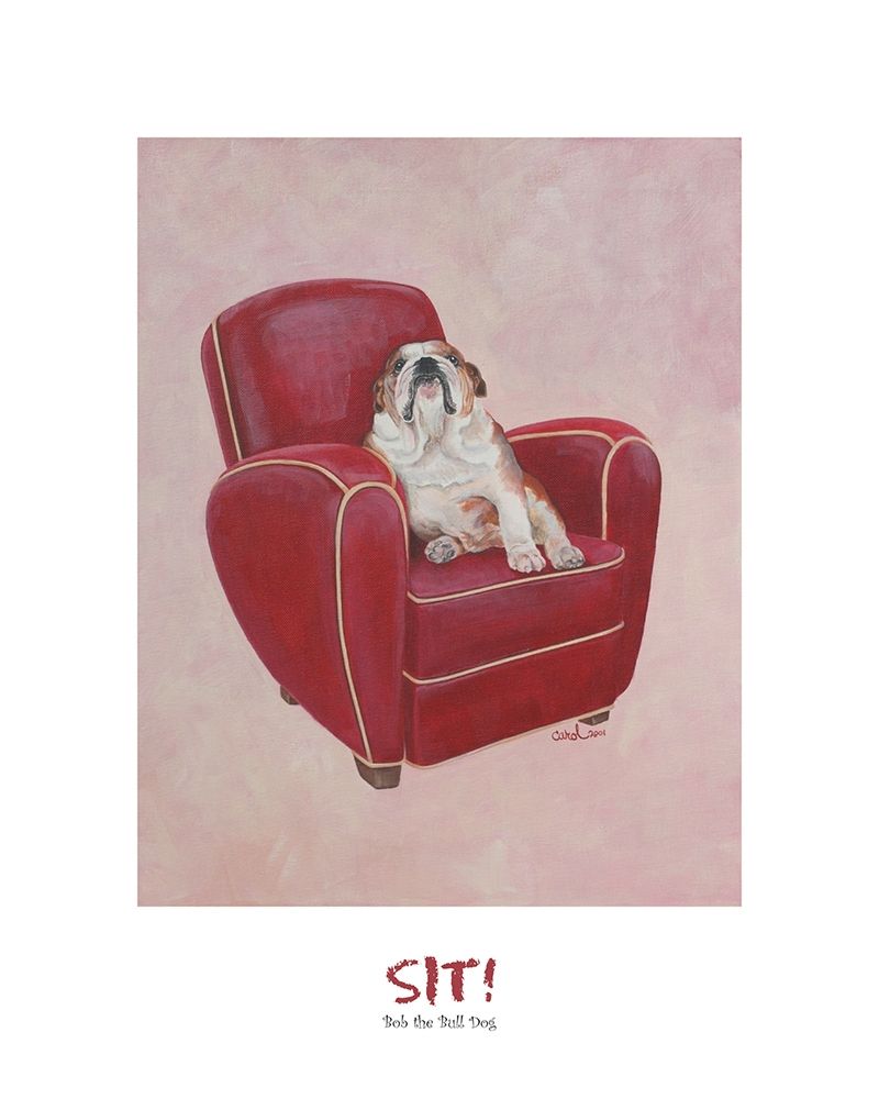 Bull Dog Sitting on Chair art print by Frontline for $57.95 CAD
