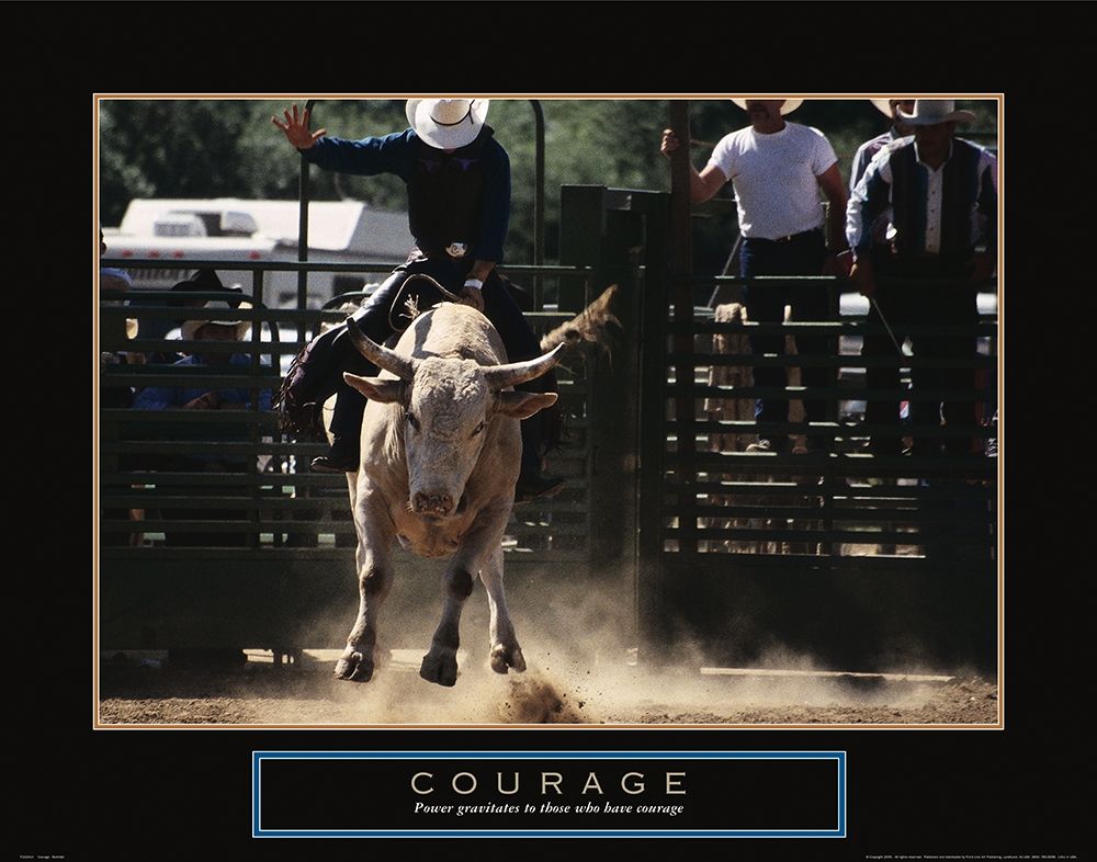 Courage - Bull Rider art print by Frontline for $57.95 CAD