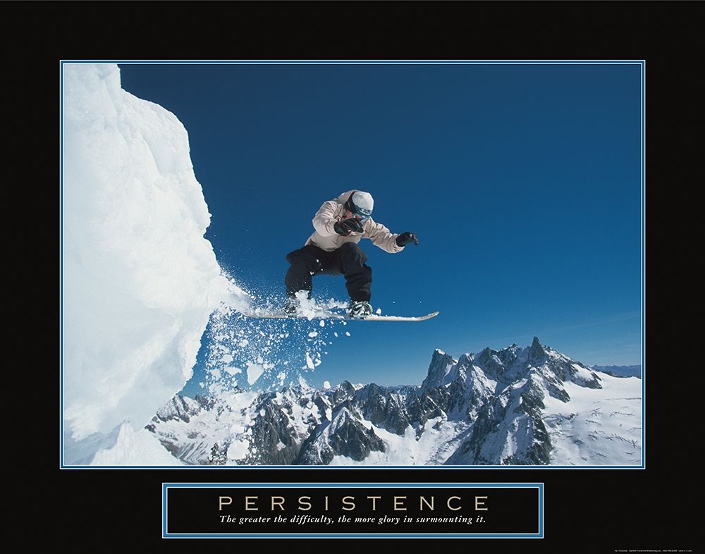 Persistence - Snowboarder art print by Frontline for $57.95 CAD