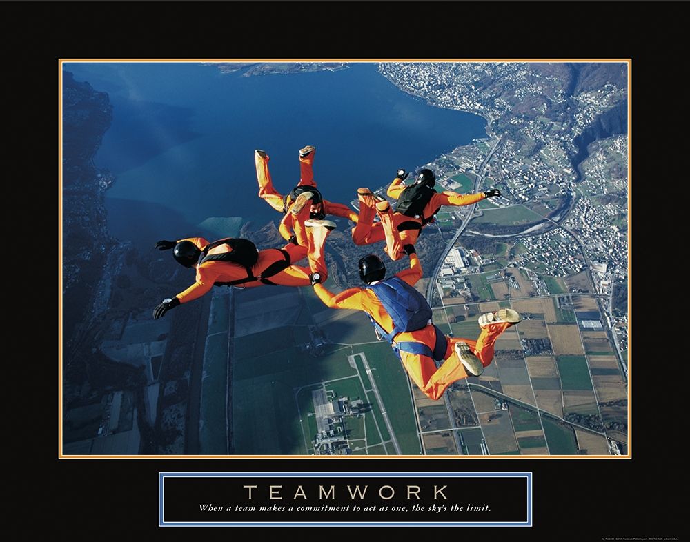 Teamwork - Sky Divers art print by Frontline for $57.95 CAD