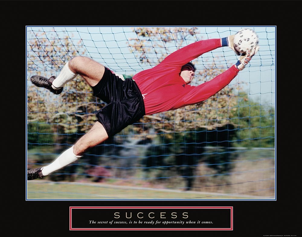 Success - Soccer Save art print by Frontline for $57.95 CAD