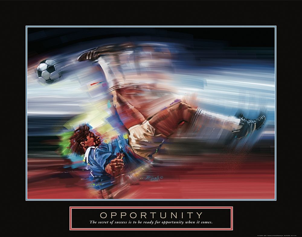 Opportunity - Soccer Shot art print by Frontline for $57.95 CAD