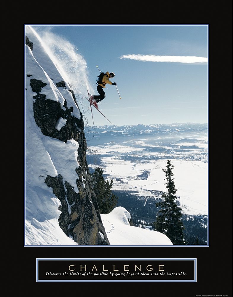 Challenge - Extreme Skier art print by Frontline for $57.95 CAD