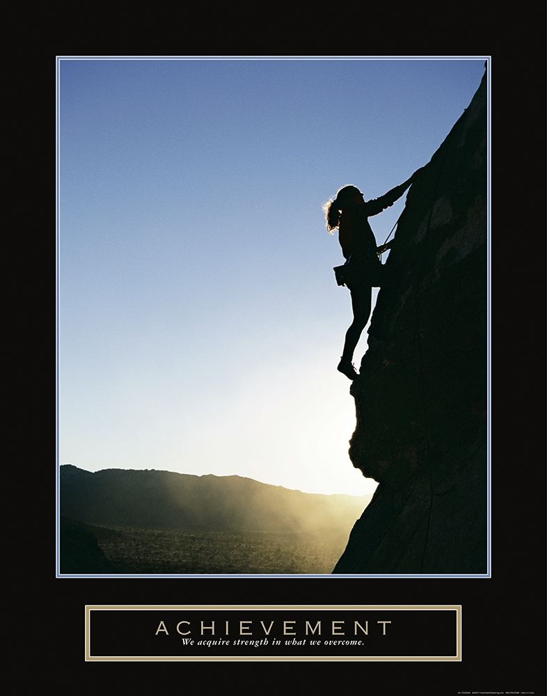 Achievement - Female Climber art print by Frontline for $57.95 CAD