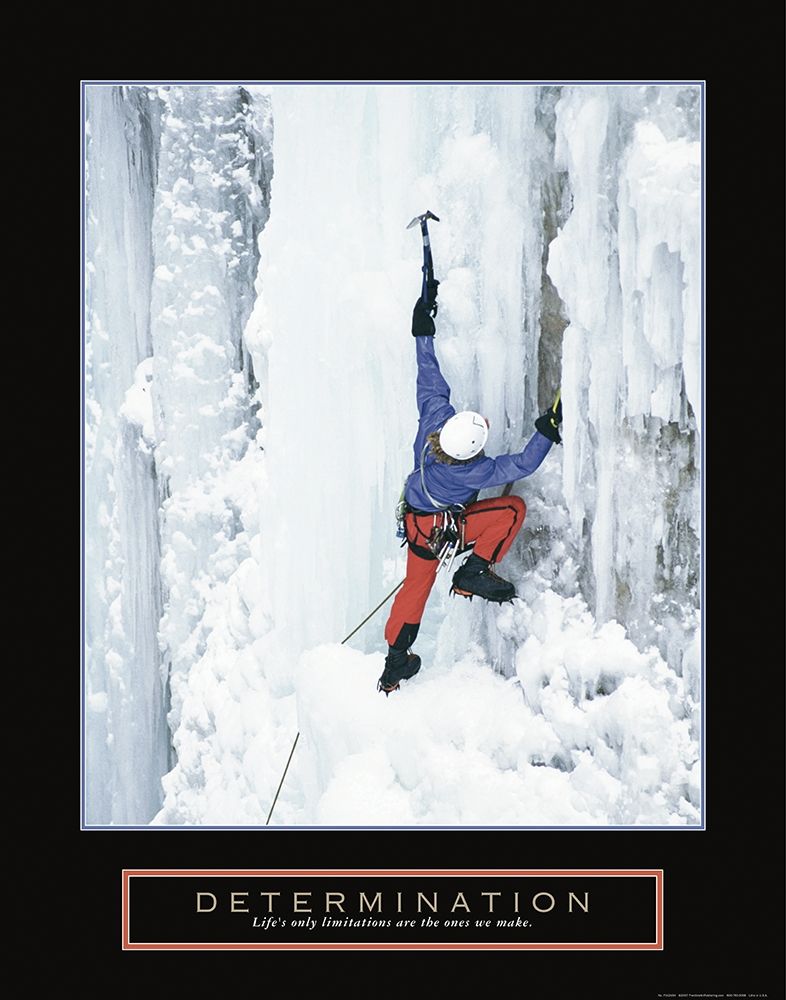 Determination - Ice Climber art print by Frontline for $57.95 CAD