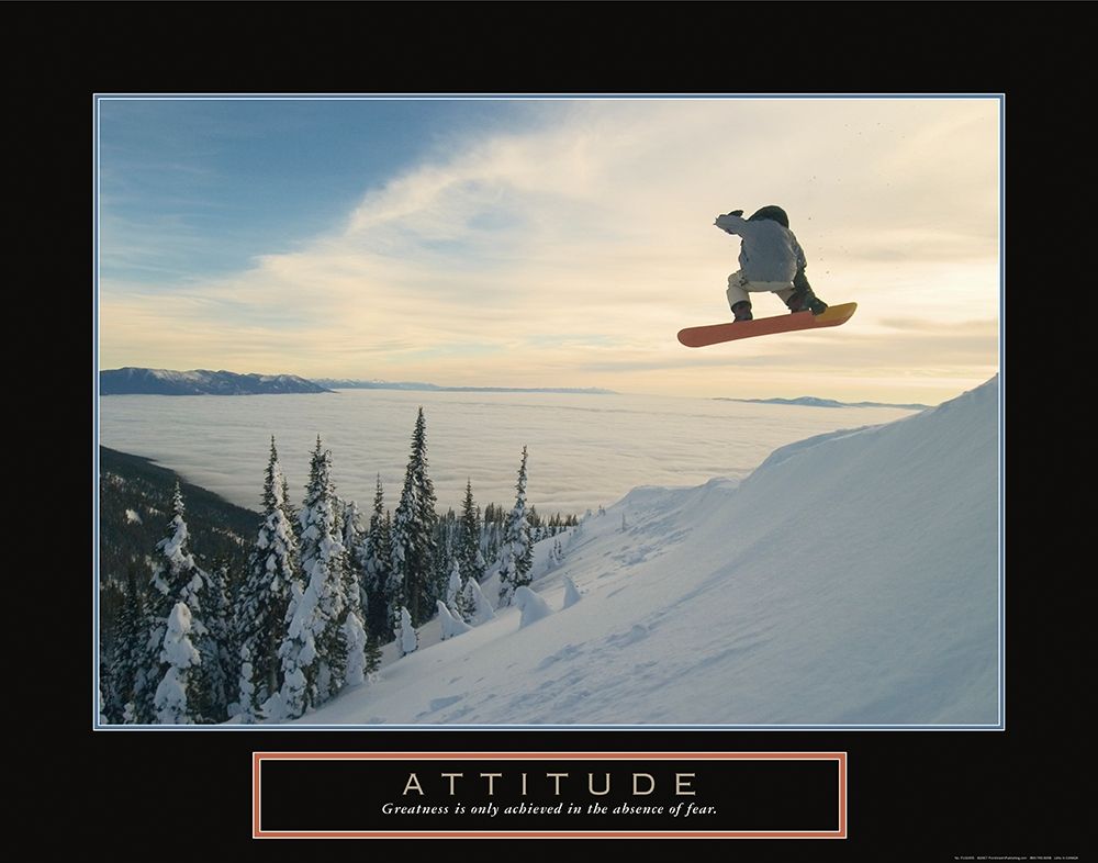 Attitude - Snowboarder art print by Frontline for $57.95 CAD