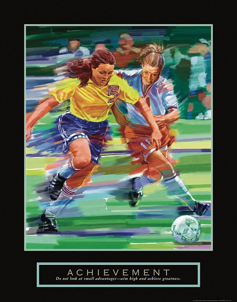Achievement - Girl Soccer art print by Frontline for $57.95 CAD