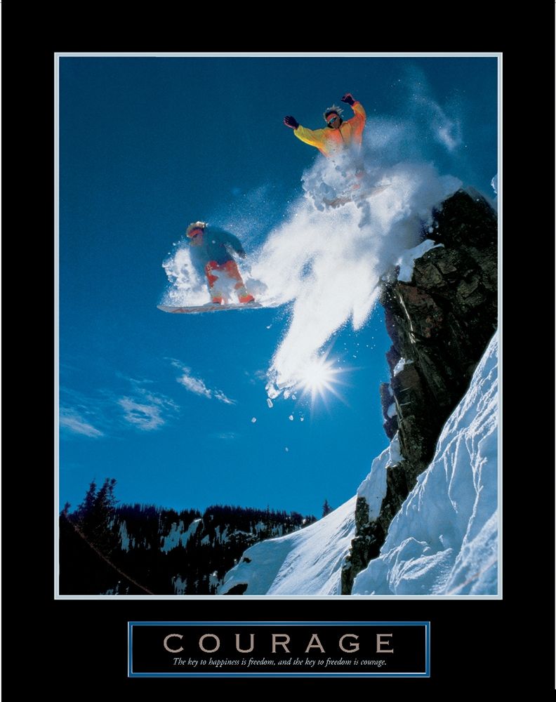 Courage - Snowboarders art print by Frontline for $57.95 CAD