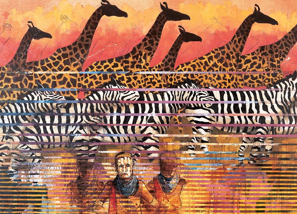 Giraffes Extreme art print by Unknown for $57.95 CAD