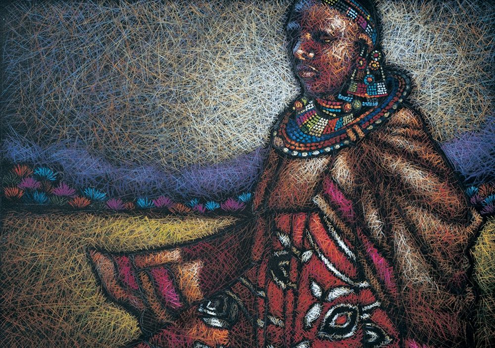 Nubian Lady Sitting art print by Unknown for $57.95 CAD
